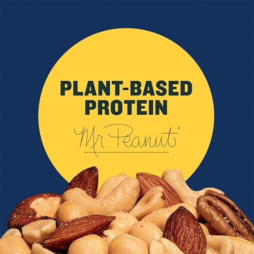 PLANTERS Roasted Unsalted Mixed Nuts, 10.3 oz Canister