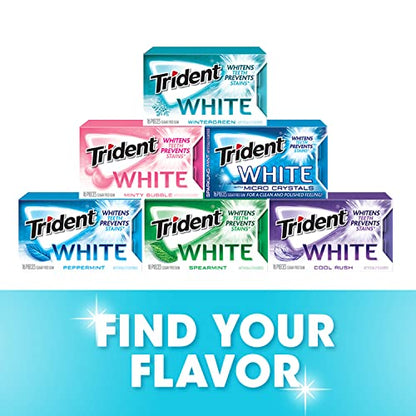 Trident White Peppermint Sugar Free Gum, 16 Count (Pack of 9)