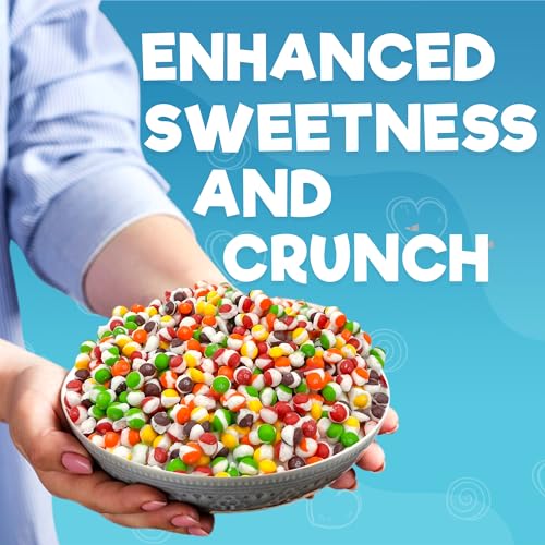 Fruit Crunch Original Candy Freeze Dried 16 oz 1 pound - Assortment Strawberry, Orange, Lemon, Grape, Lime Flavors Large 1lb Big Bag Pouch - Ideal Gift Snack 16oz