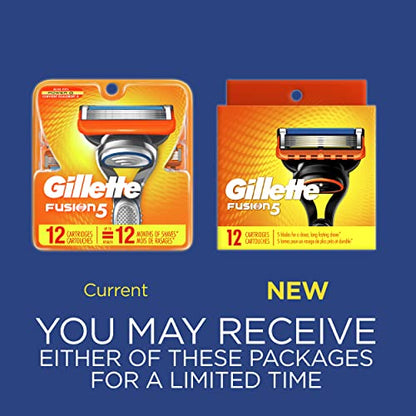 Gillette Fusion5 Mens Razor Blade Refills, 4 Count, Lubrastrip for a More Comfortable Shave