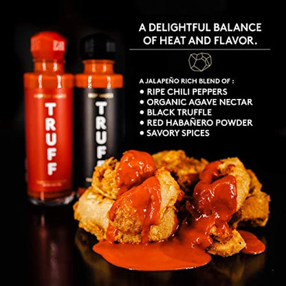 TRUFF Original Black Truffle Hot Sauce, Gourmet Hot Sauce with Ripe Chili Peppers, Black Truffle Oil, Agave Nectar, Unique Flavor Experience in a Bottle, 6 oz.