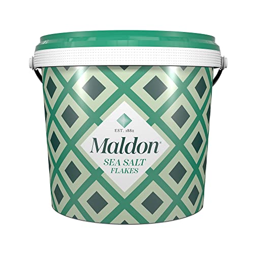 Maldon Salt, Sea Salt Flakes, 20.12 oz (570 g), 6 Count, Resealable Tub, Kosher, Natural, Handcrafted, Gourmet, Pyramid Crystals