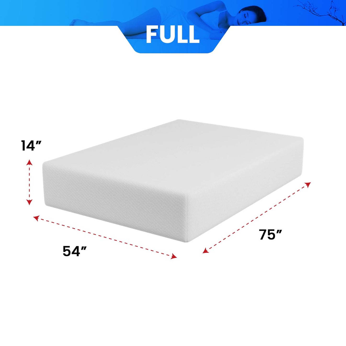 FDW 5 Inch Gel Memory Foam Mattress Medium-Firm Mattress for Pressure Relief & Cooler Sleep Mattress for Kid Adults CertiPUR-US Certified Mattress in a Box,Twin