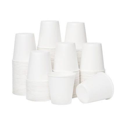 [100 Pack] 3 oz Bathroom Paper Cups, Disposable Paper Cups, Mouthwash Cups, Paper Coffee Cups, Ideal for Bathroom