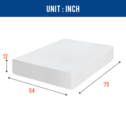 FDW 5 Inch Gel Memory Foam Mattress Medium-Firm Mattress for Pressure Relief & Cooler Sleep Mattress for Kid Adults CertiPUR-US Certified Mattress in a Box,Twin