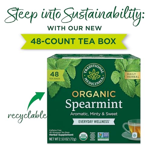 Traditional Medicinals Tea, Organic Roasted Dandelion Root, Supports Kidney Function & Healthy Digestion, 48 Tea Bags