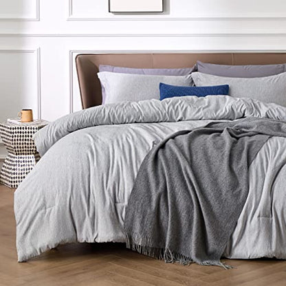 Bedsure Twin/Twin XL Comforter Set Dorm Bedding - Dark Grey Twin Bedding Set for College, Soft Cationic Dyed Bed Set for All Seasons, 2 Pieces, 1 Comforter (68"x88") and 1 Pillow Sham (20"x26"+2")