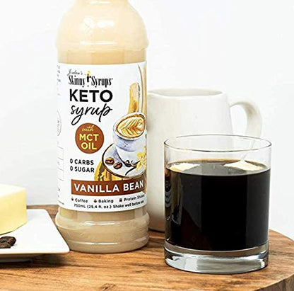 Jordan's Skinny Syrups Sugar Free Coffee Syrup, Vanilla Flavor Drink Mix, Zero Calorie Flavoring for Chai Latte, Protein Shake, Food and More, Gluten Free, Keto Friendly, 25.4 Fl Oz, 2 Pack