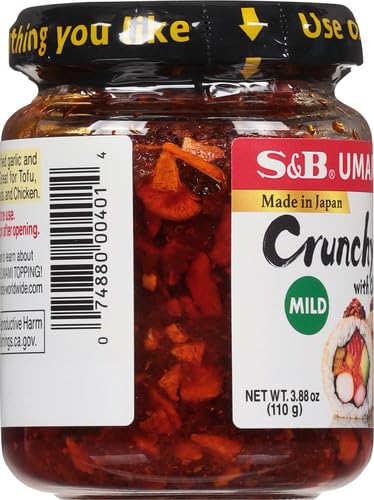 S&B Chili Oil with Crunchy Garlic, 3.88 Fl Ounce