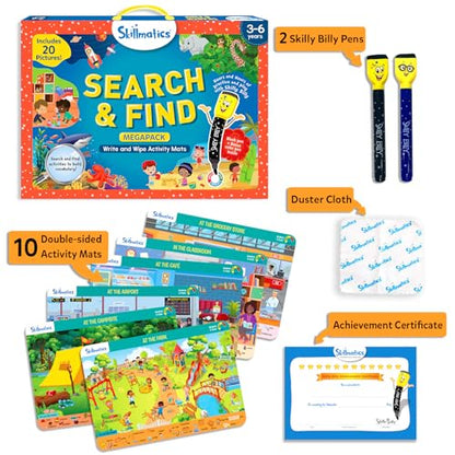 Skillmatics Preschool Learning Activity - Search and Find Educational Game, Perfect for Kids, Toddlers Who Love Toys, Art and Craft Activities, Gifts for Girls and Boys Ages 3, 4, 5, 6