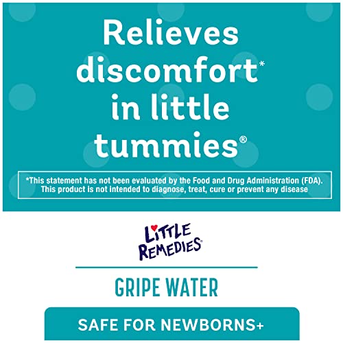 Little Remedies Gripe Water-No Alcohol, Sodium Bicarbonate, Artificial Color & Gluten Free-Safe for Newborns, 4 Fl. Oz (Pack of 1)