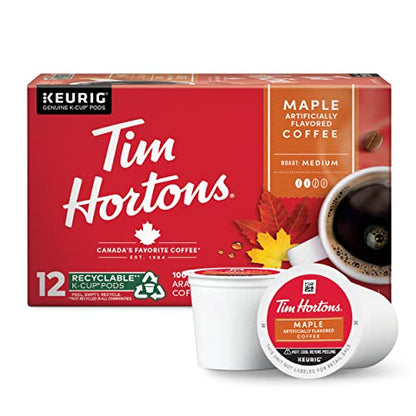 Tim Hortons Original Blend, Medium Roast Coffee, Single-Serve K-Cup Pods Compatible with Keurig Brewers, 24 Count(Pack of 1)(Packaging may vary)