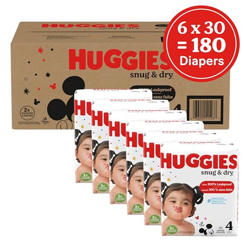 Huggies Size 2 Diapers, Snug & Dry Baby Diapers, Size 2 (12-18 lbs), 100 Count, Packaging May Vary