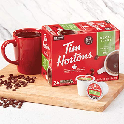 Tim Hortons Original Blend, Medium Roast Coffee, Single-Serve K-Cup Pods Compatible with Keurig Brewers, 24 Count(Pack of 1)(Packaging may vary)