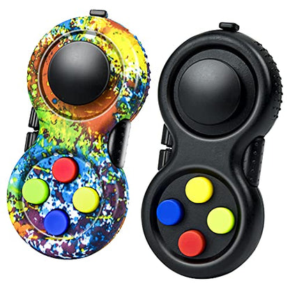 WTYCD Original Fidget Toy Game, Rubberized classical Controller Fidget Concentration Toy with 8-Fidget Functions and Lanyard - Excellent for Relieving Stress and Anxiety