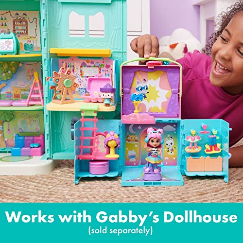 Gabby's Dollhouse Celebration Party Bus, Transforming Playset with Gabby & DJ Catnip Toy Figures & Dollhouse Accessories, Kids Toys for Ages 3 and Up