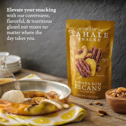 Sahale Snacks Glazed Mix Nut Blend Variety Pack, 1.5 Oz Grab & Go Bags (12 Total Packs) - Four Different Dry-Roasted Deluxe Mixed Nuts Blends Included - Non-GMO Kosher & Certified Gluten-Free Snacks