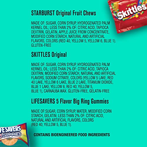 SKITTLES & STARBURST Assorted Halloween Chewy Candy Fun Size, 20.13oz