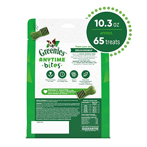 Greenies Anytime Bites Dog Treats, Blueberry Flavor, 10.3 oz. Bag