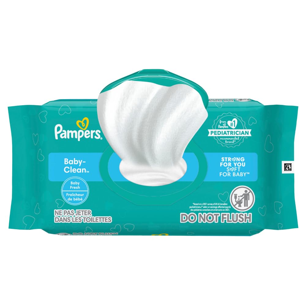 Pampers Baby Clean Wipes, Baby Fresh Scented, 1 Flip-Top Pack (72 Wipes Total)