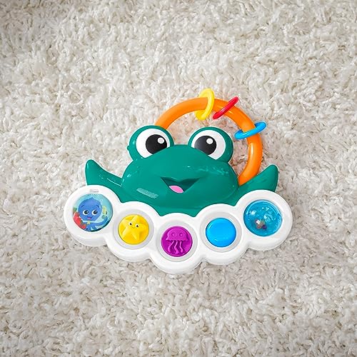 Baby Einstein Outstanding Opus The Octopus Sensory Rattle & Teether Multi-Use Toy, BPA Free & Chillable, 3 Months & up, Multicolored