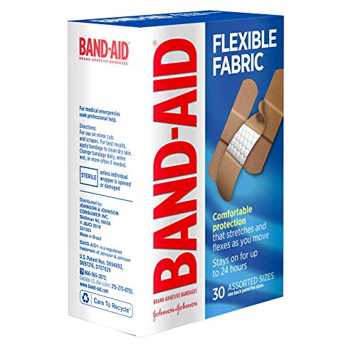 Band-Aid Brand Flexible Fabric Adhesive Bandages for Wound Care and First Aid, All One Size, 100 Count