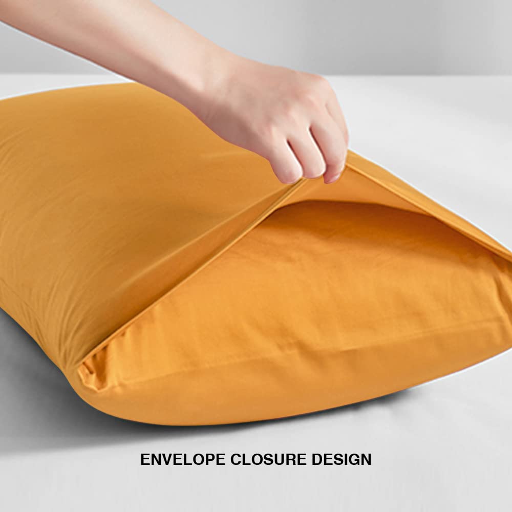 FLXXIE Microfiber Pillow Cases Standard Size, Soft Pillowcases with Envelope Closure, Wrinkle, Stain Resistant Pillow Covers, 20x26, Aqua