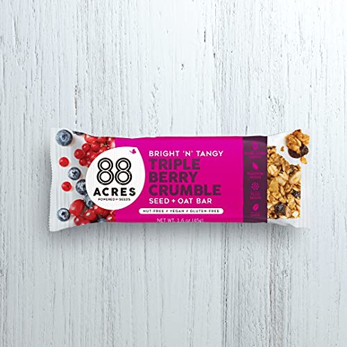 88 Acres Granola Bars | Dark Chocolate Sea Salt | Gluten Free, Nut-Free Oat and Seed Snack Bar | Vegan & Non GMO | 12 Pack