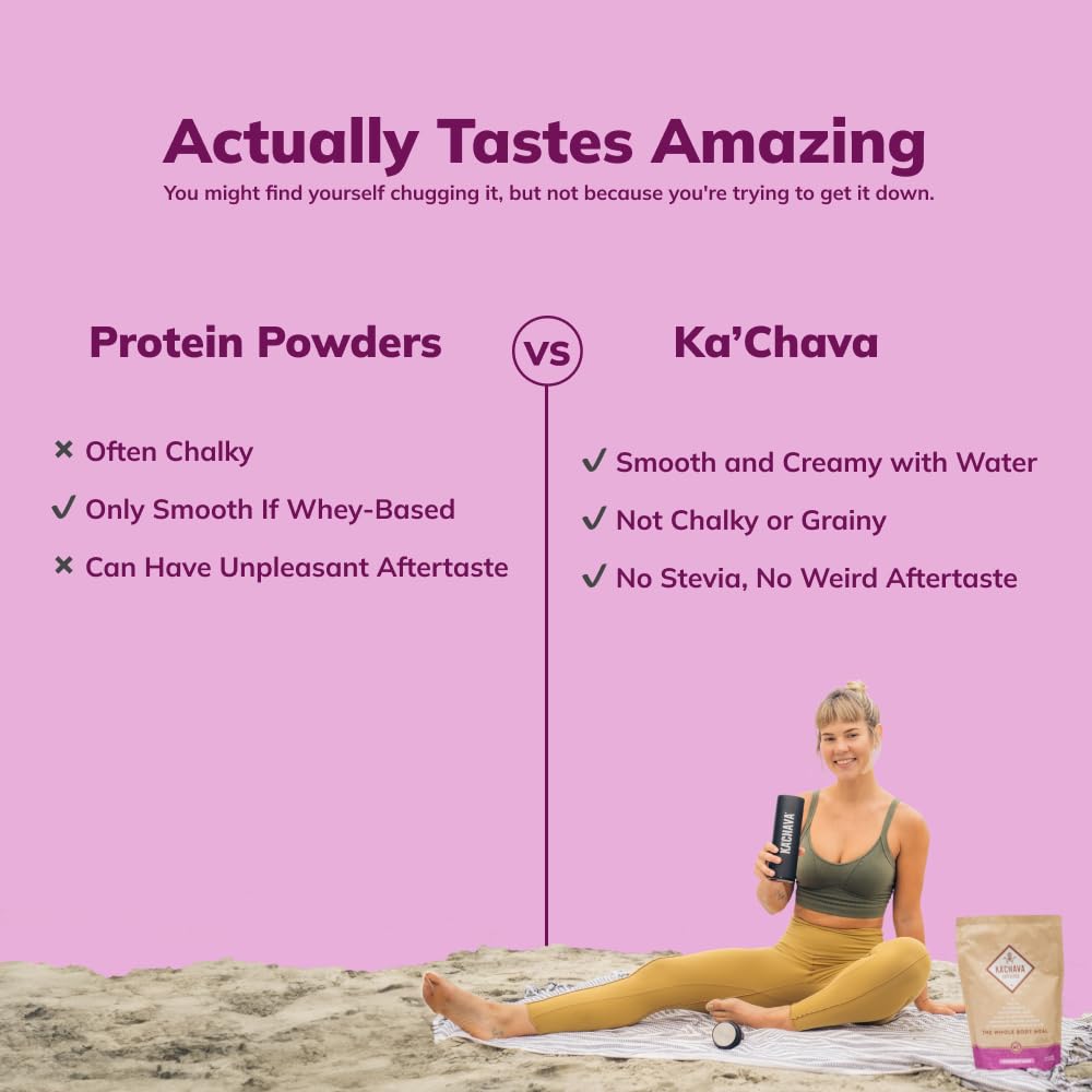 Ka’Chava All-In-One Nutrition Shake Blend, Chocolate, 85+ Superfoods, Nutrients & Plant-Based Ingredients, 26g Vitamins and Minerals, 25g Plant-Based Protein, 2lb