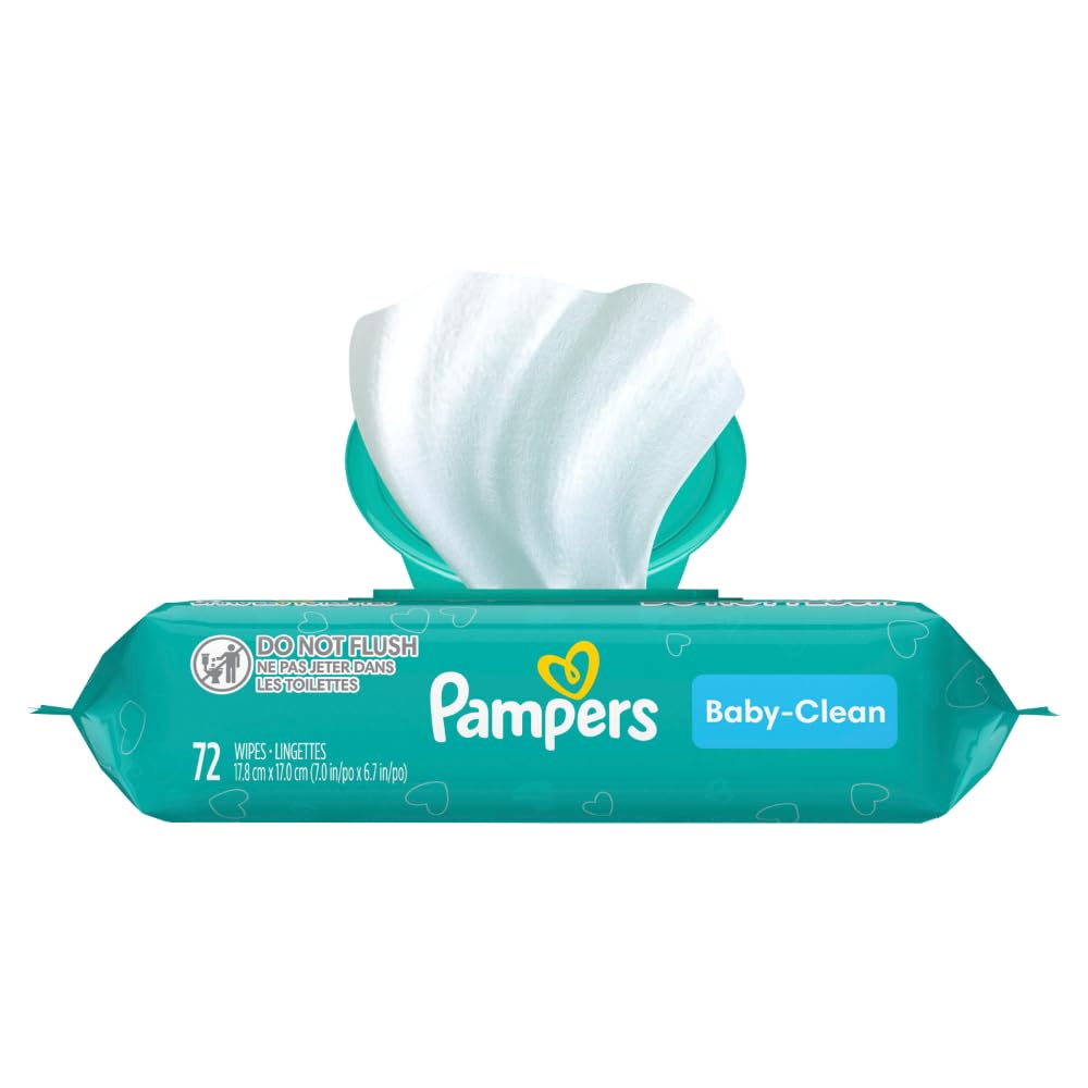 Pampers Baby Clean Wipes, Baby Fresh Scented, 1 Flip-Top Pack (72 Wipes Total)