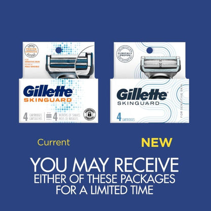 Gillette SkinGuard Men's Razor Blades, 4 Blade Refills