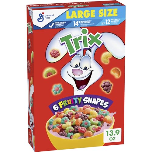 Trix Fruity Breakfast Cereal, 6 Fruity Shapes, Whole Grain, Family Size, 16.1 OZ