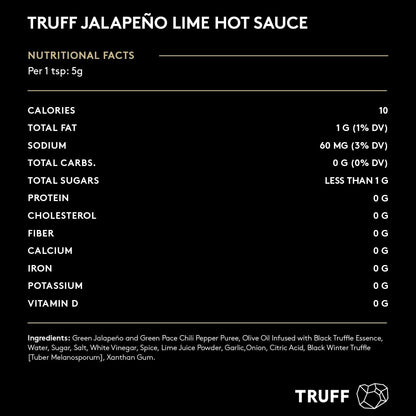 TRUFF Original Black Truffle Hot Sauce, Gourmet Hot Sauce with Ripe Chili Peppers, Black Truffle Oil, Agave Nectar, Unique Flavor Experience in a Bottle, 6 oz.