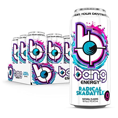 Bang Energy Bangster Berry, Sugar-Free Energy Drink, 16-Ounce (Pack of 12)