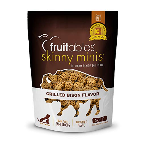 Fruitables Skinny Mini Dog Treats – Healthy Treats for Dogs – Low Calorie Training Treats – Free of Wheat, Corn and Soy – Apple Bacon – 5 Ounces