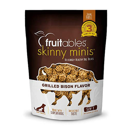 Fruitables Skinny Mini Dog Treats – Healthy Treats for Dogs – Low Calorie Training Treats – Free of Wheat, Corn and Soy – Apple Bacon – 5 Ounces