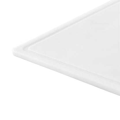 Farberware Large Cutting Board, Dishwasher- Safe Plastic Chopping Board for Kitchen with Easy Grip Handle, 11-inch by 14-inch, White