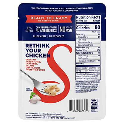 Swanson White Premium Chunk Canned Chicken Breast in Water, Fully Cooked Chicken, 4.5 OZ Can (Pack of 4)