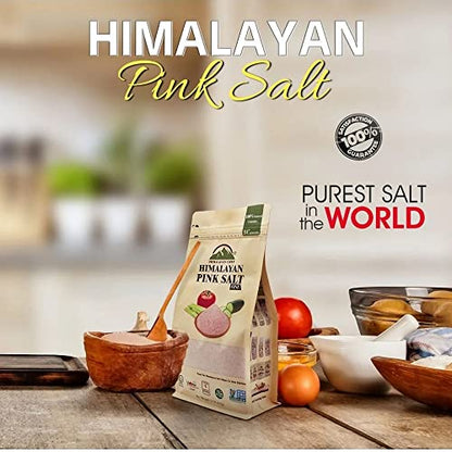 Himalayan Chef Pink Himalayan Salt, Fine Grain - 1 lbs (1 Pound Bag)