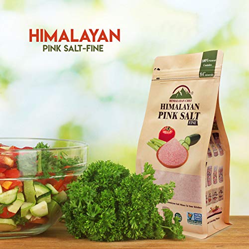 Himalayan Chef Pink Himalayan Salt, Fine Grain - 1 lbs (1 Pound Bag)