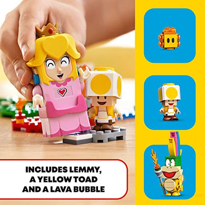 LEGO Super Mario Adventures with Peach Starter Course, Buildable Game, Toy with Interactive Figure, Yellow Toad & Lemmy, Birthday Gift Idea for Kids, Girls & Boys, 71403