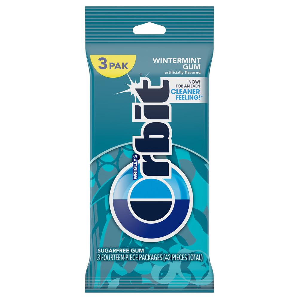 ORBIT Spearmint Sugar Free Back to School Chewing Gum, 3 Ct Packs