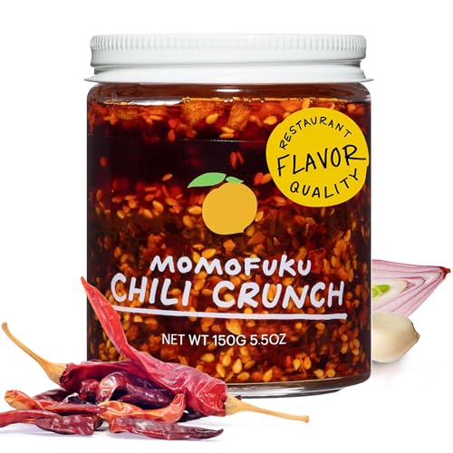 Momofuku Chili Crunch by David Chang, (5.3 Ounces), Chili Oil with Crunchy Garlic and Shallots, Spicy Chili Crisp