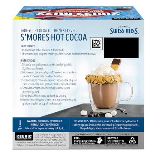 Swiss Miss Milk Chocolate Hot Cocoa, Keurig Single-Serve K-Cup Pods, 44 Count