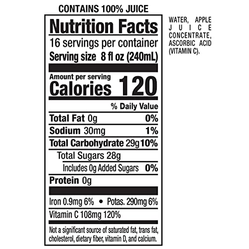 Mott's 100% Original Apple Juice, 8 Fl Oz Bottles, 24 Count (4 Packs Of 6), 2 Servings Of Fruit, 100% Fruit Juice, Gluten-free, Caffeine-free, Kosher, Contains No Artificial Colors Or Sweeteners