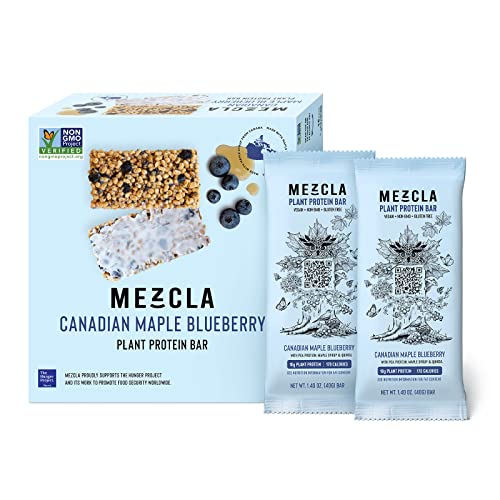 Mezcla Vegan Chocolate High Protein Bars, Gluten Free, Plant Based, Non GMO, No Dairy, 10g Protein, Healthy Snacks, 6 Flavor Variety Pack (8 Bars)