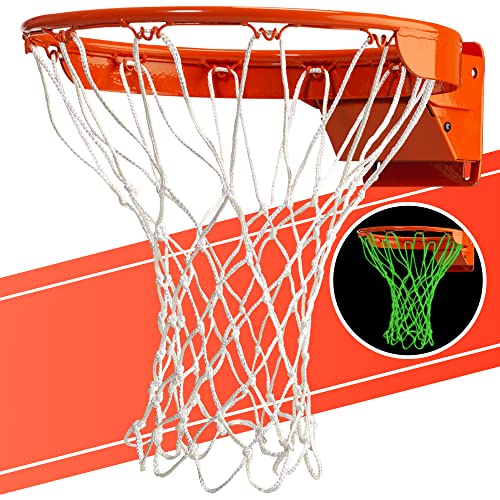 Heavy Duty Basketball Net Replacement - All Weather Anti Whip, Fits Standard Indoor or Outdoor Rims - 12 Loops