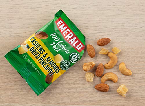 Emerald Nuts Mixed Nuts Variety Pack 18ct (1-Pack) , 100-Calorie Individual Packs , Features Dry Roasted Almonds, Natural Almonds & Walnuts, and Roasted & Salted Cashews