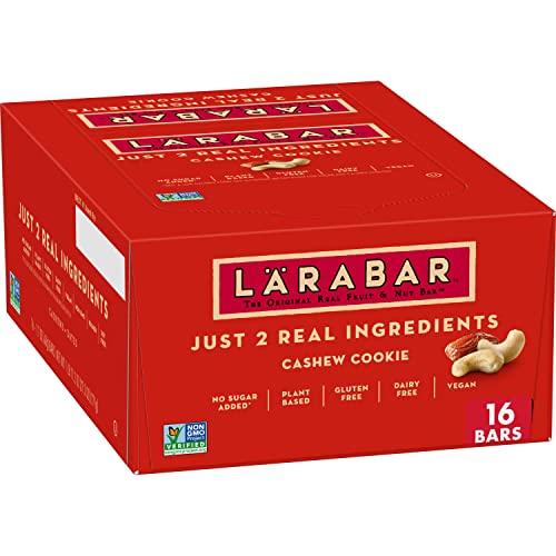 Larabar Cashew Cookie, Gluten Free Vegan Fruit & Nut Bars, 1.7 oz, 18 ct