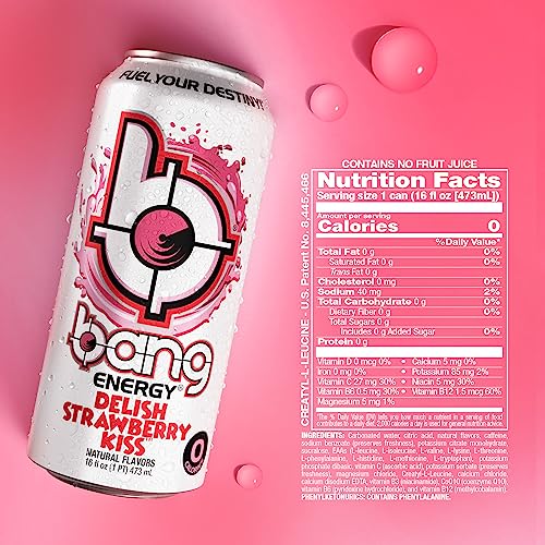 Bang Energy Bangster Berry, Sugar-Free Energy Drink, 16-Ounce (Pack of 12)